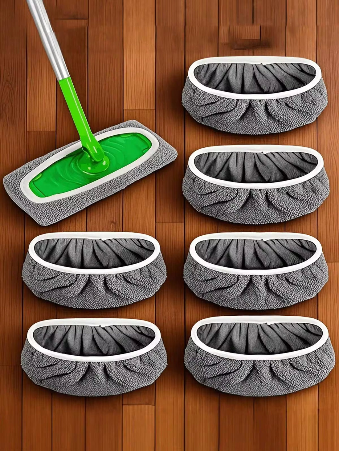 1/4Pcs Reusable Mop Pads, Dry & Wet Dual-Use Flat Mop Covers, Washable Mop Refills, Highly Absorbent & Durable, Compatible With Most Flat Mops, Suitable For Hardwood & Various Surfaces, Efficient Floor Cleaning Tools (Mop Head Not Included)